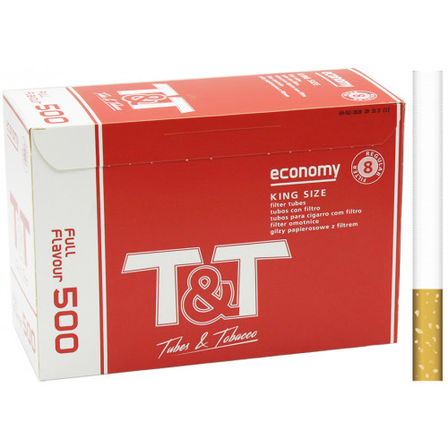 22733-500x500-1-4.jpg Гильзы T&T Economy Full Flavour Regular filter 8,1/15мм (500шт/уп) — изображение 1